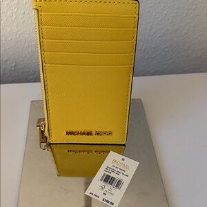 Michael Kors Vibrant Yellow Card Wallet
